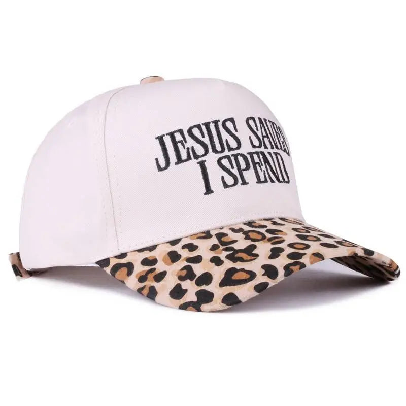 Jesus Saves I Spend | Leopard Hat