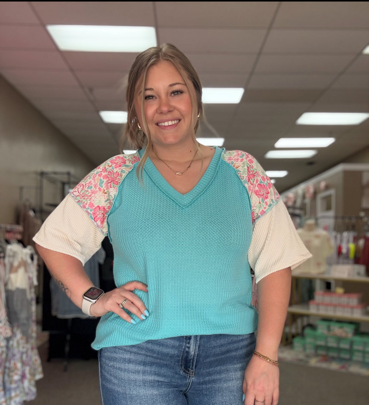 Floral Shoulder Top