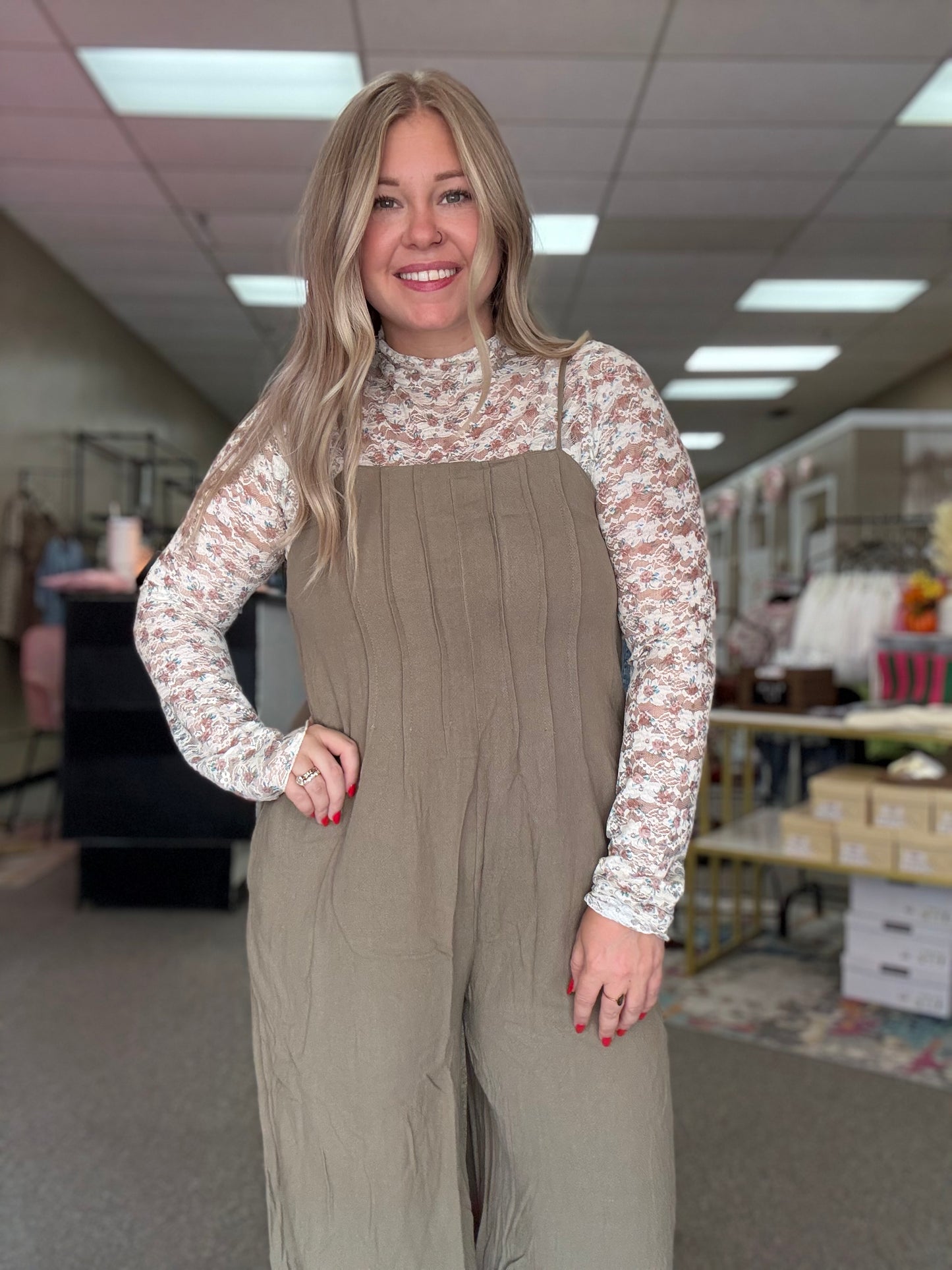 Pleated Jumpsuit