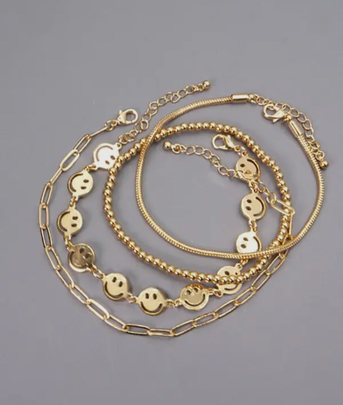 Smiley Bracelet | Gold