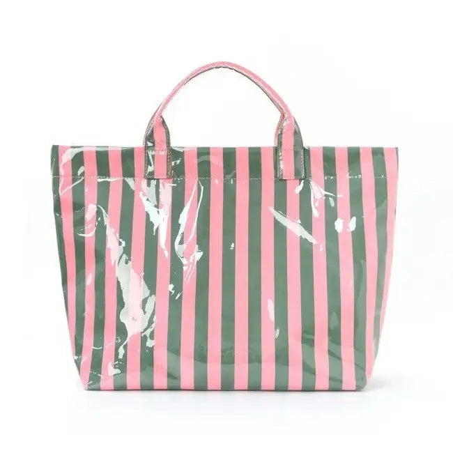 Vinyl Tote Bag | Pink & Green