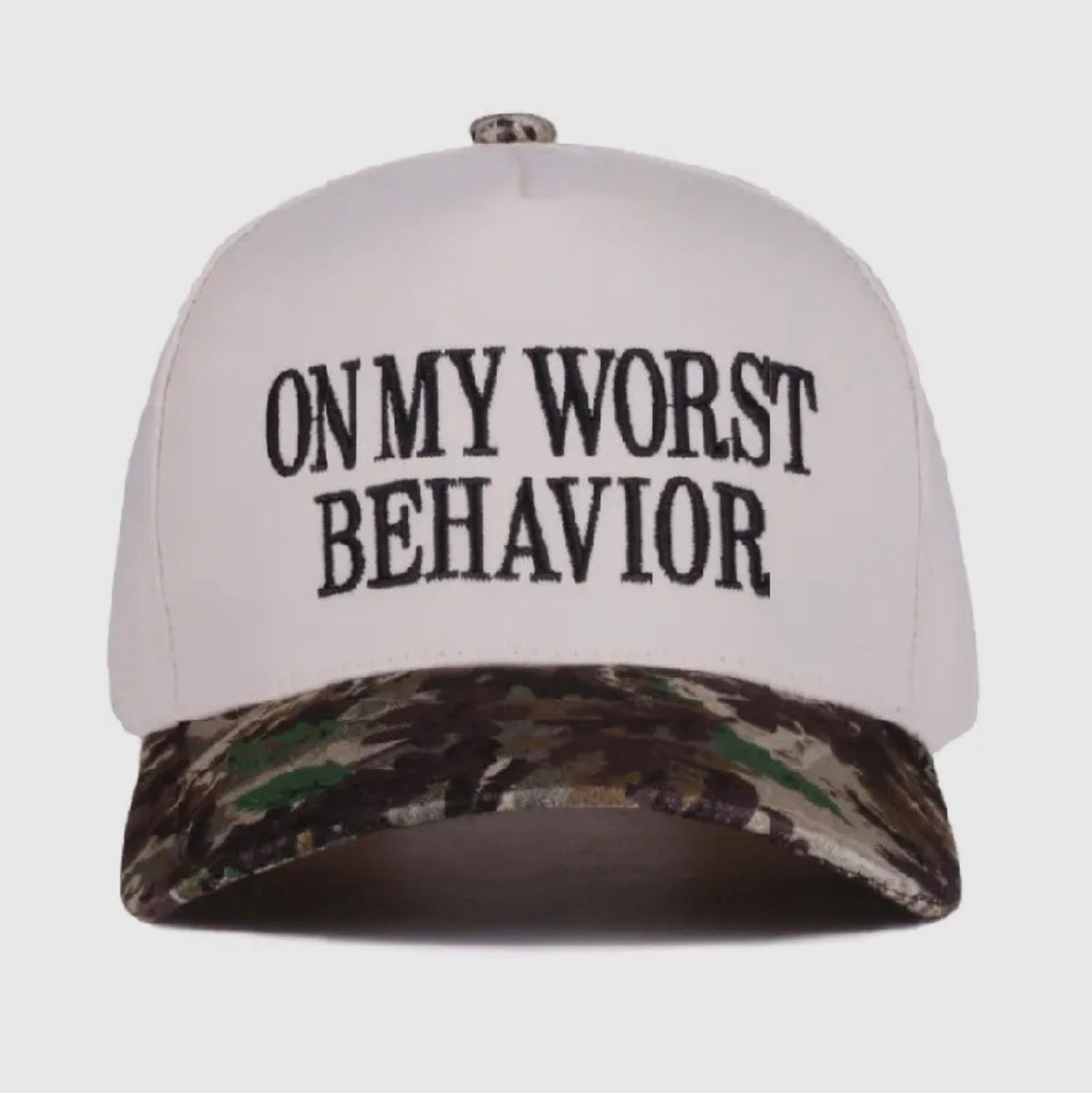 Hat | On My Worst Behavior - Camo