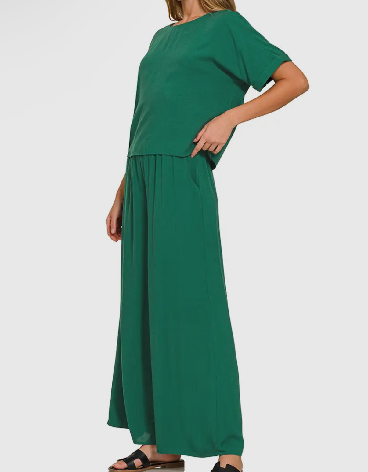 Woven Casual Set | Green