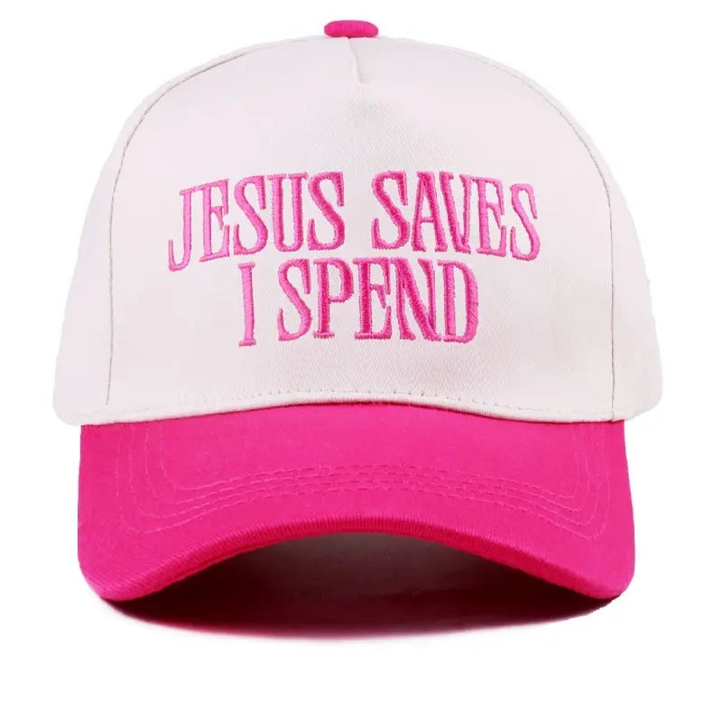 Jesus Saves I Spend | Hot Pink Hat
