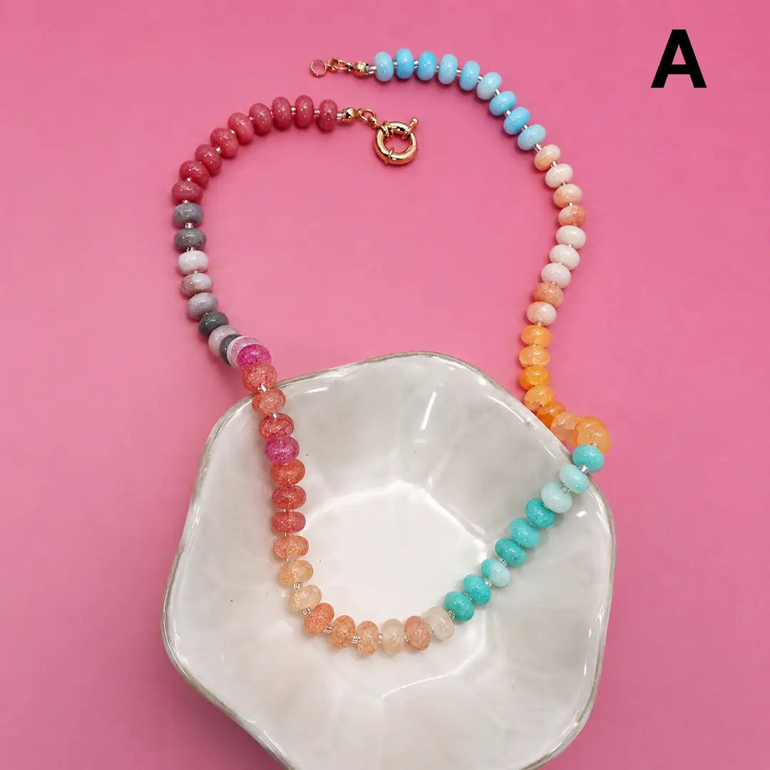 Natural Stone Necklace | Multicolor