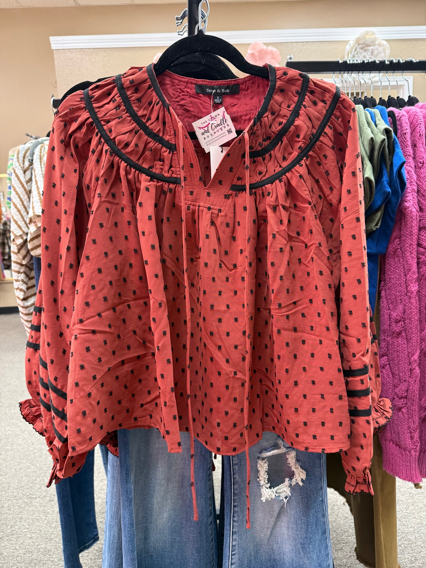 Balloon Sleeve Polkadots