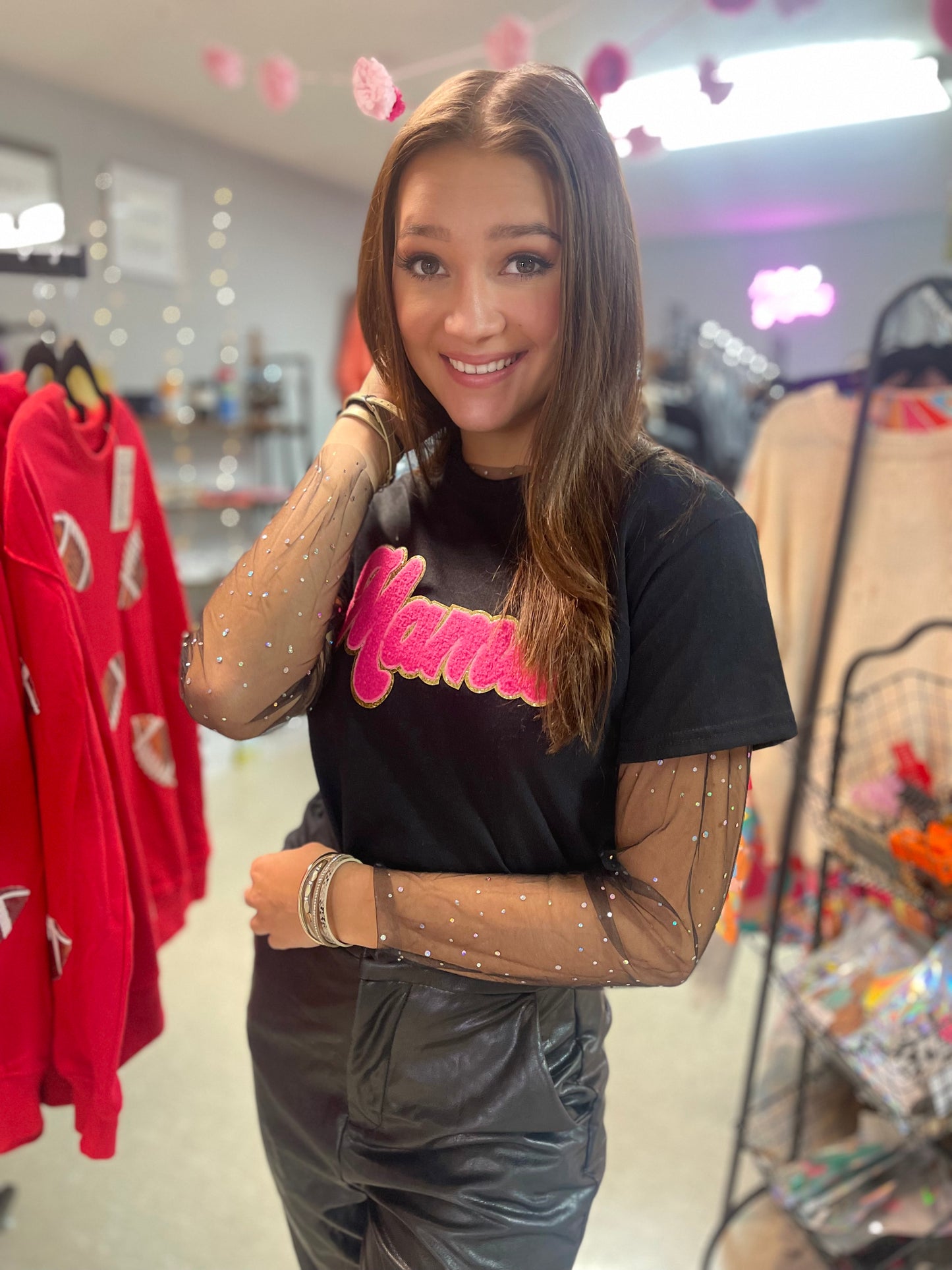 Mama Chenille Patch Tee