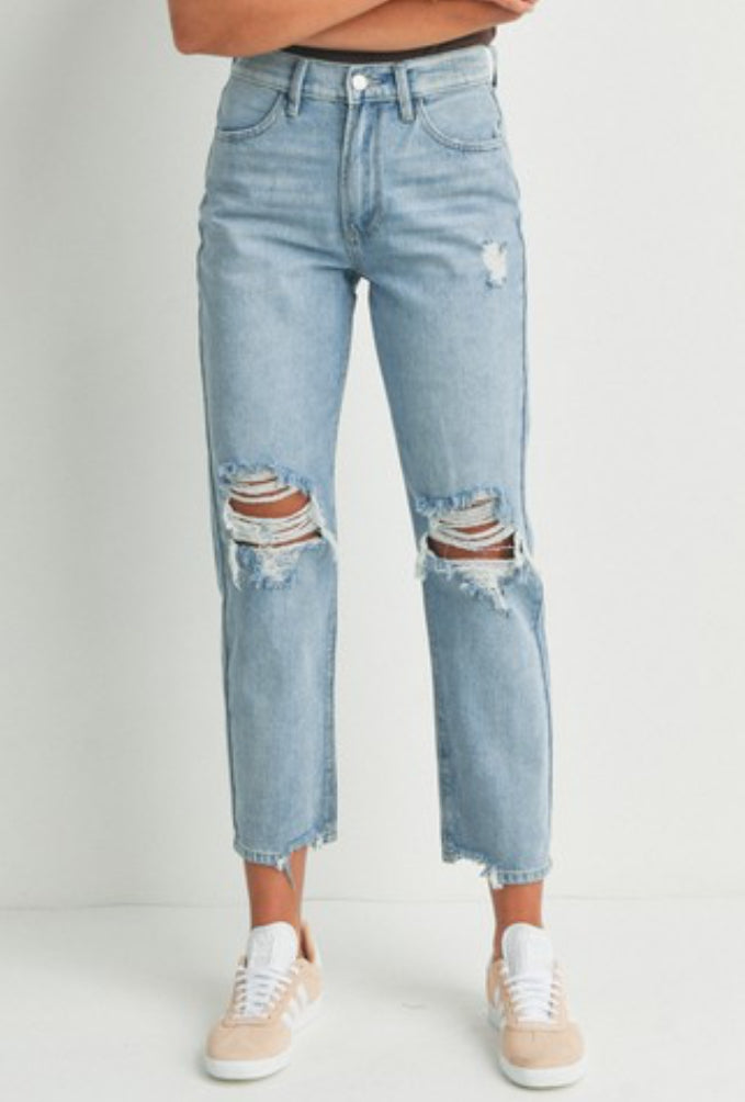 High Rise Straight Jeans