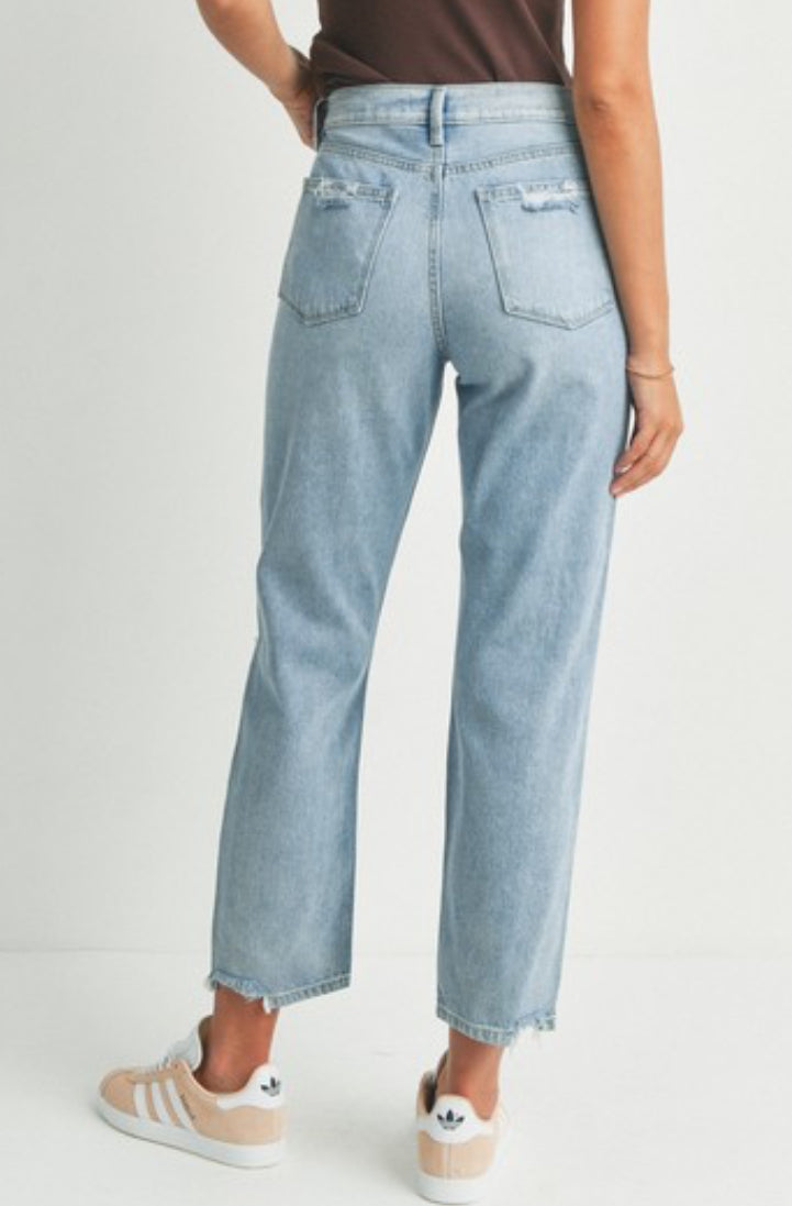 High Rise Straight Jeans