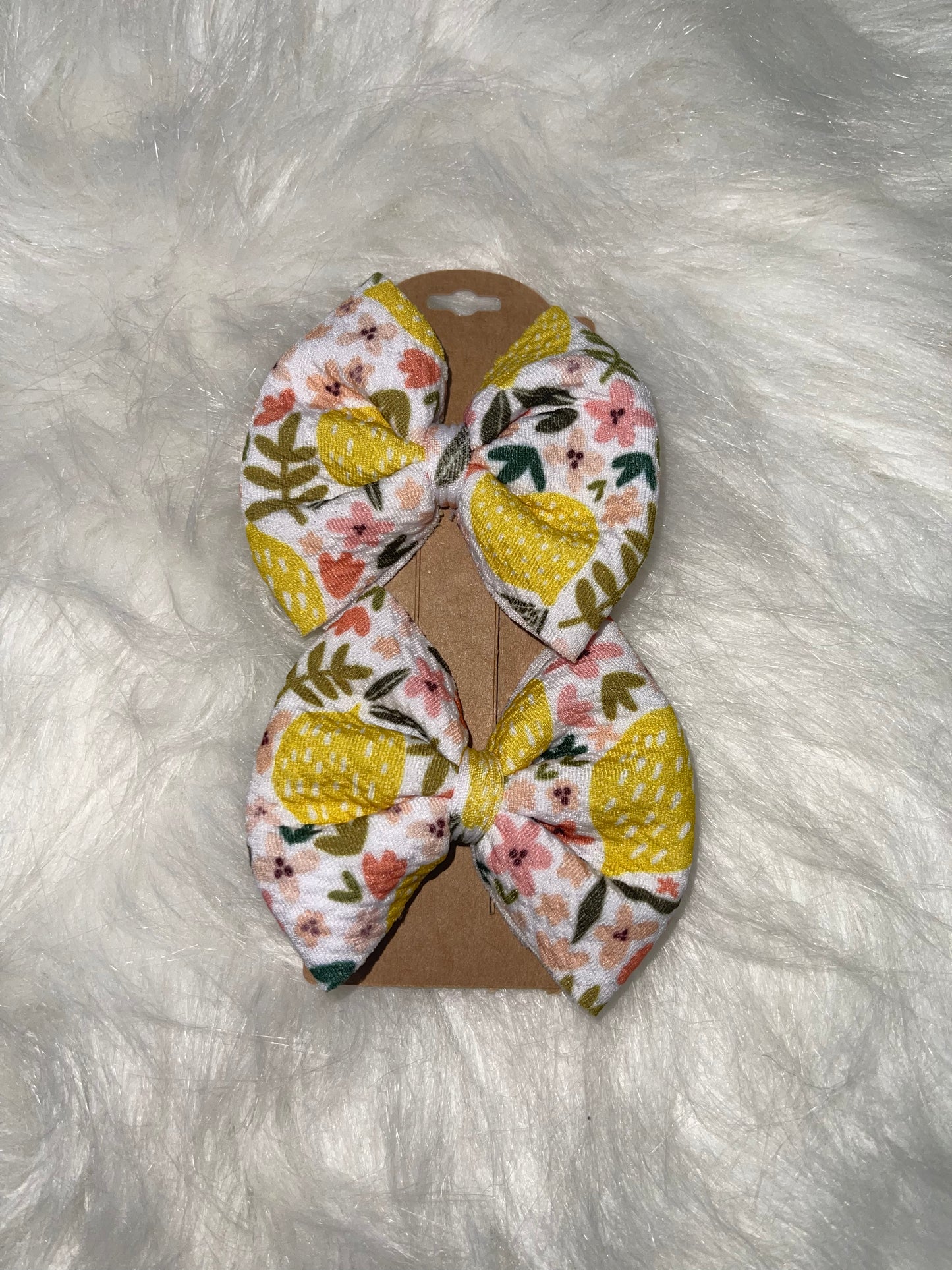 Little Piggie Bows | Floral Lemon