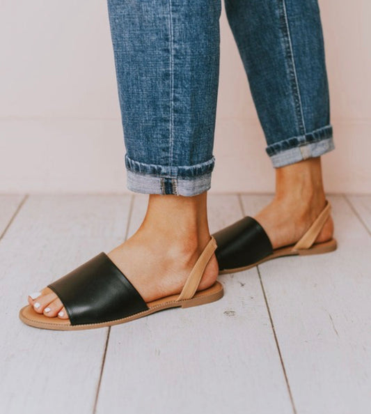 Black Leather Sandals