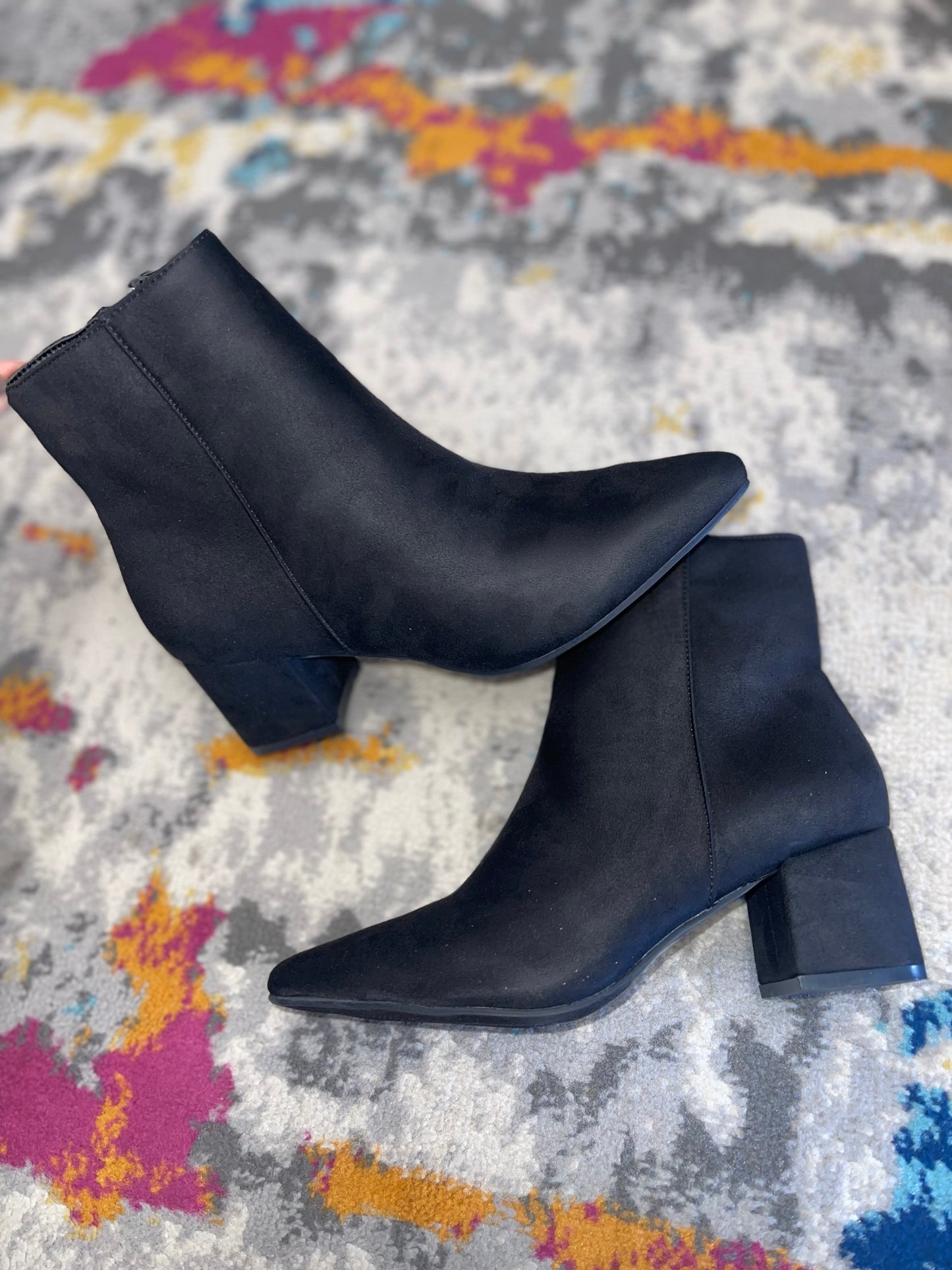 Booties • Black Suede