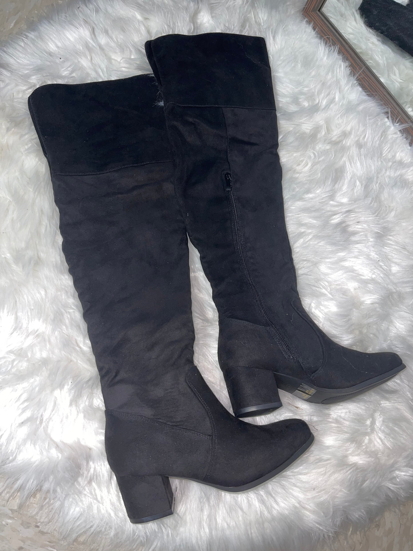 Suede Knee High Boots