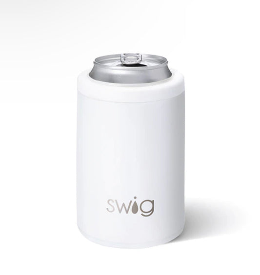 Swig Can + Bottle Cooler | White