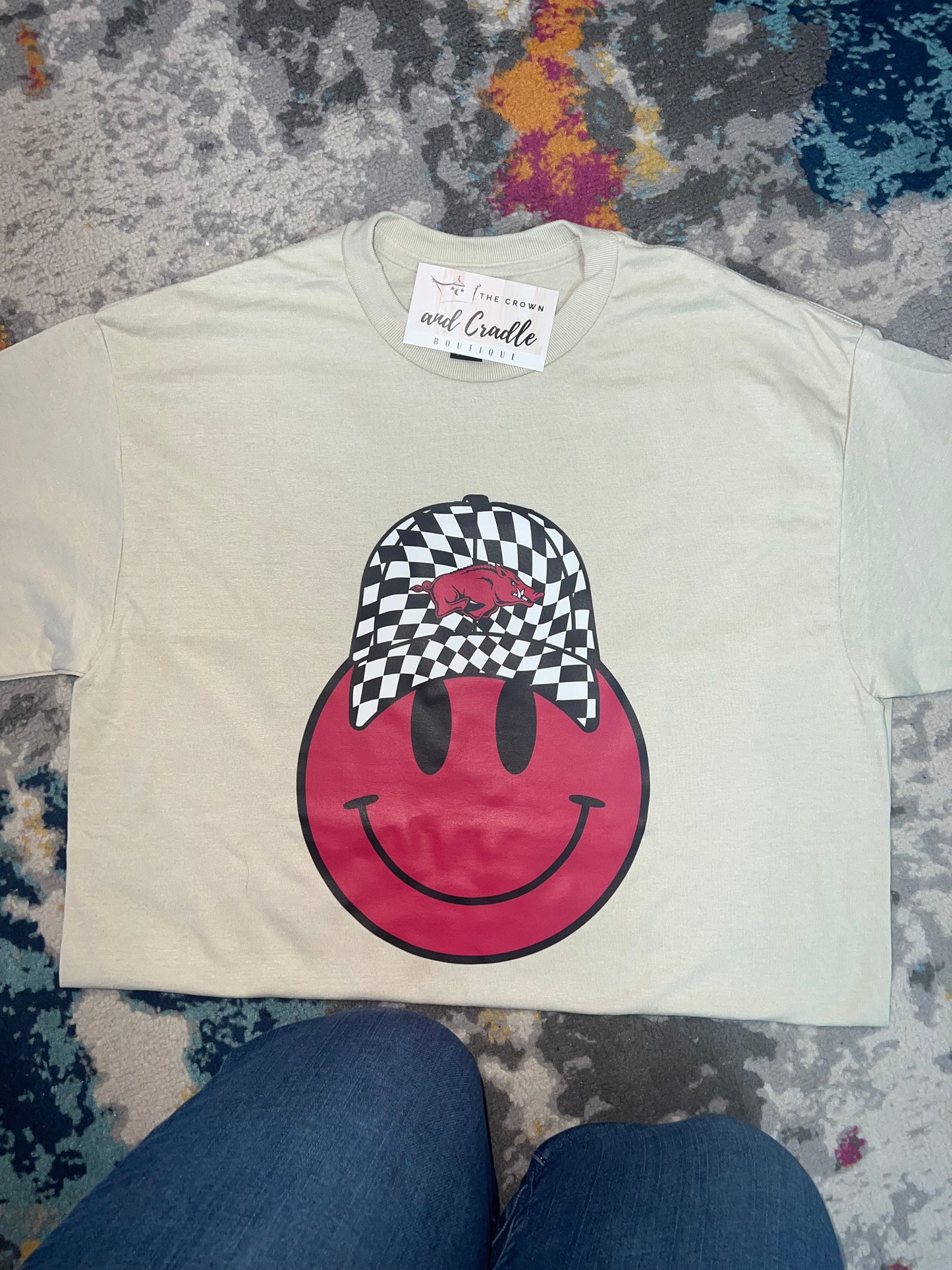 Checkered Hat Pig Tee