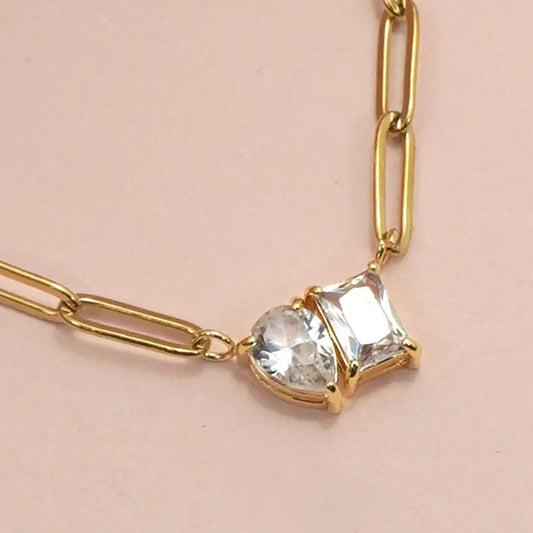 Linked Rhinestone Necklace