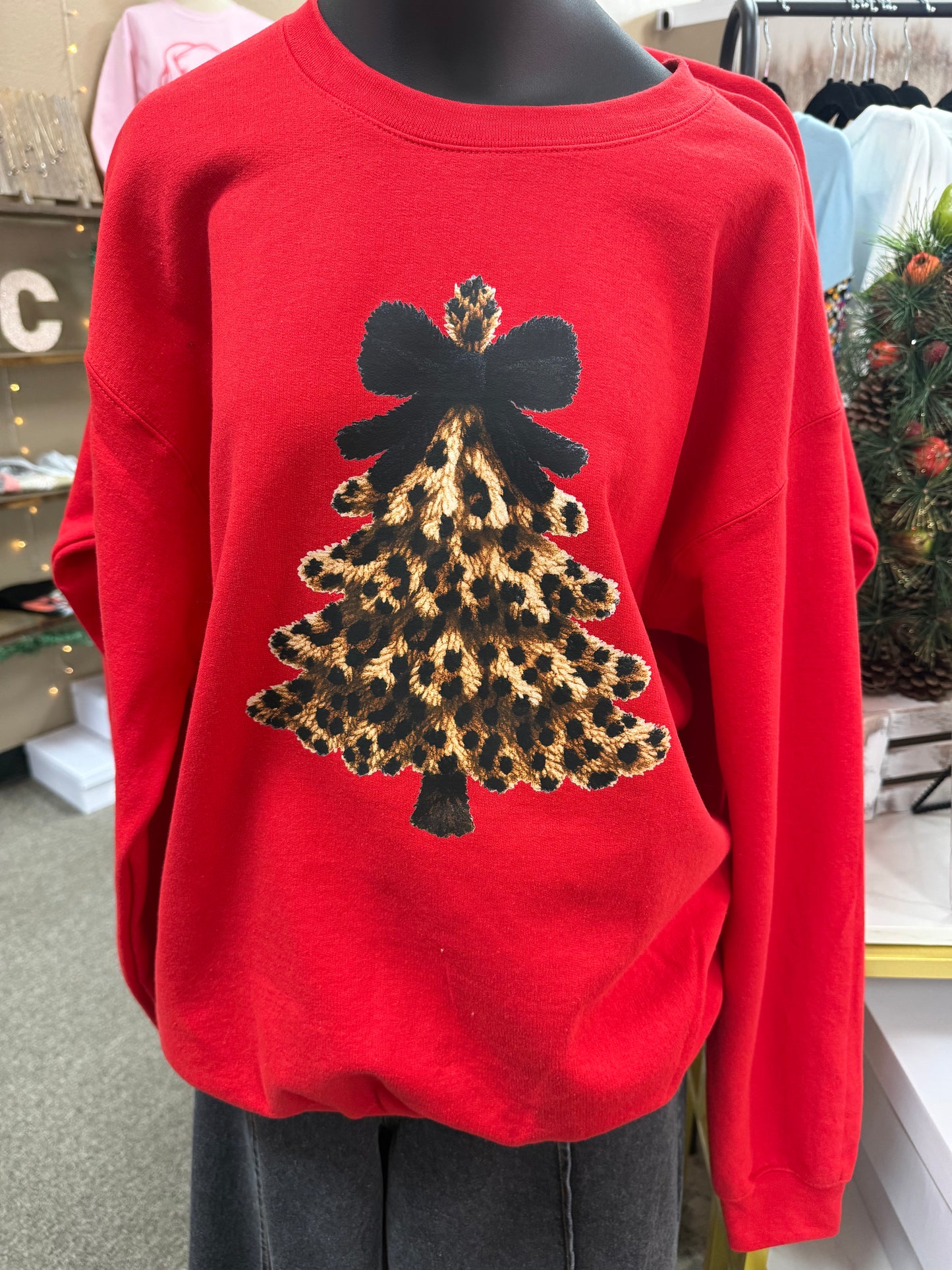 Leopard Christmas Tree Sweatshirt
