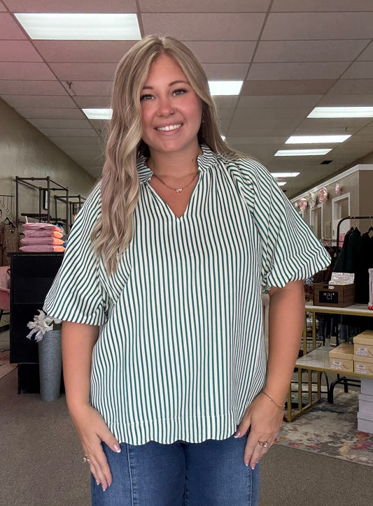 Bubble Sleeve Top
