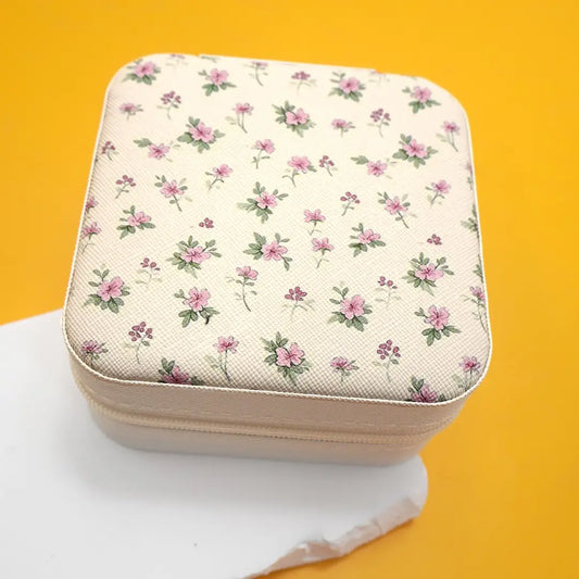Travel Jewelry Organizer | Pink Flowers
