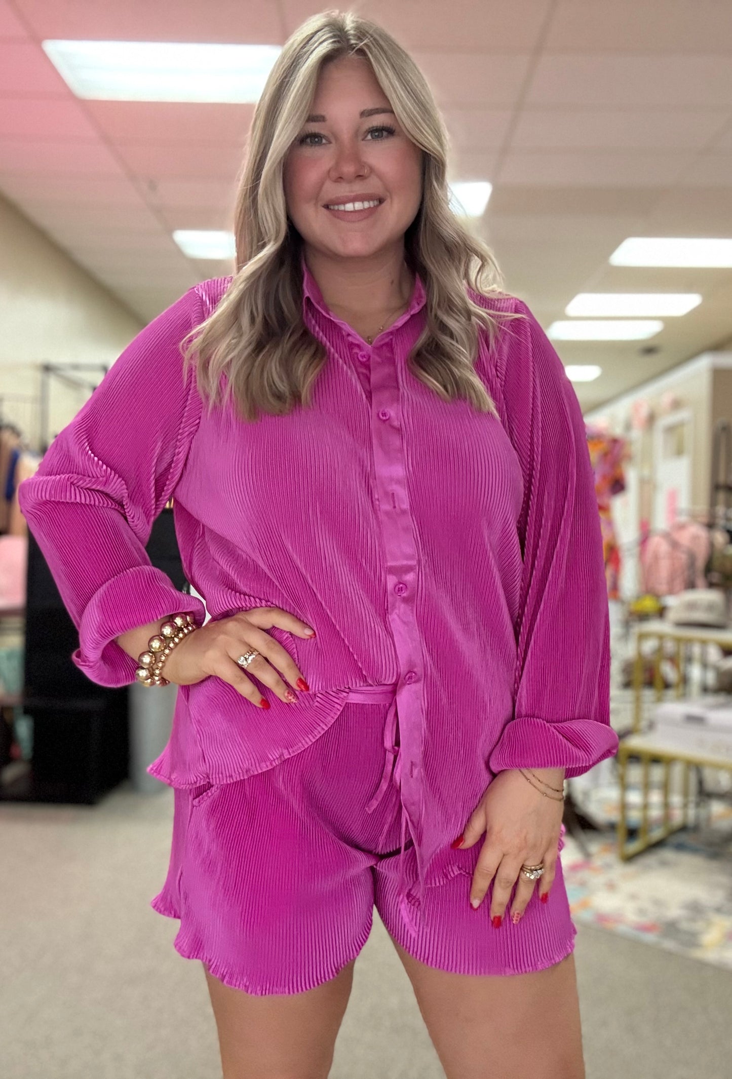 Lil' Ripple Lounge Set | Pink