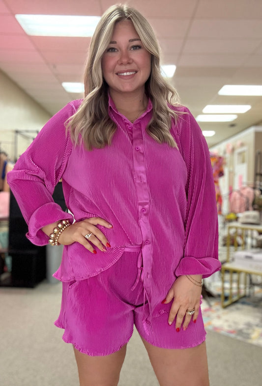 Lil' Ripple Lounge Set | Pink