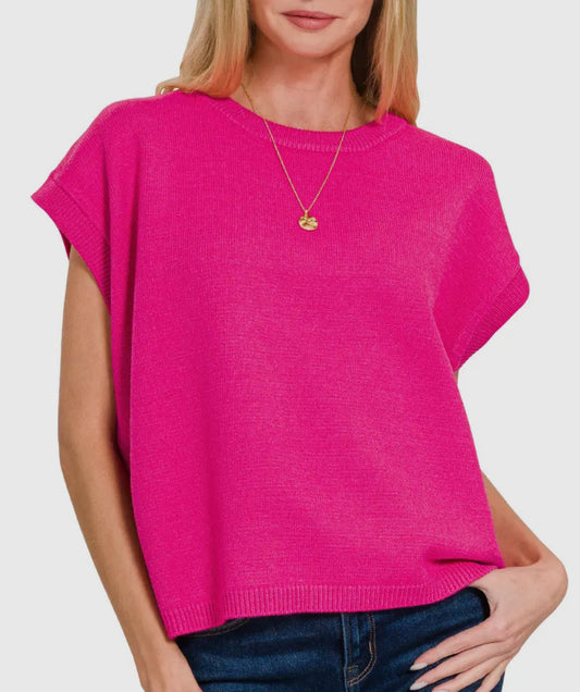 Viscose Sweater | Hot Pink