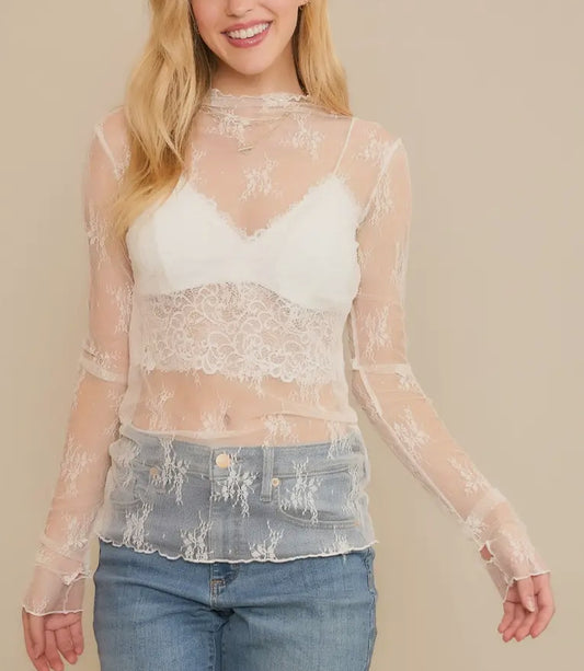 Mesh Top | White