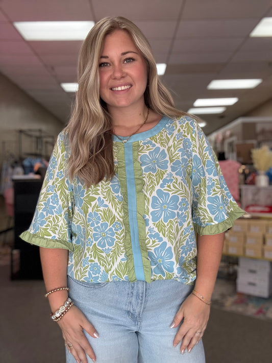 Ruffled Detail Top