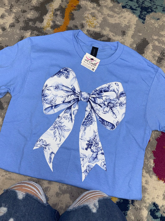 Carolina Blues Bow Tee