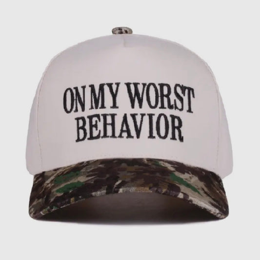 Hat | On My Worst Behavior - Camo