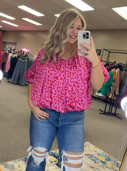 Plus | Pink Animal Print