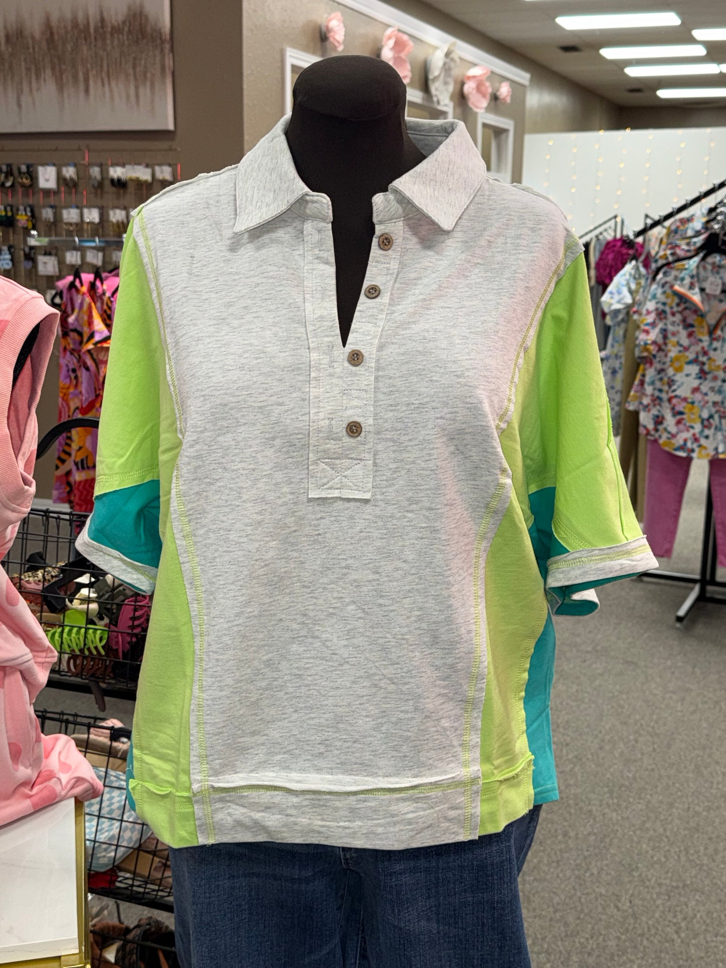 Neon Dolman Top