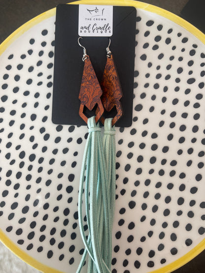 Fringe Earrings • Mint