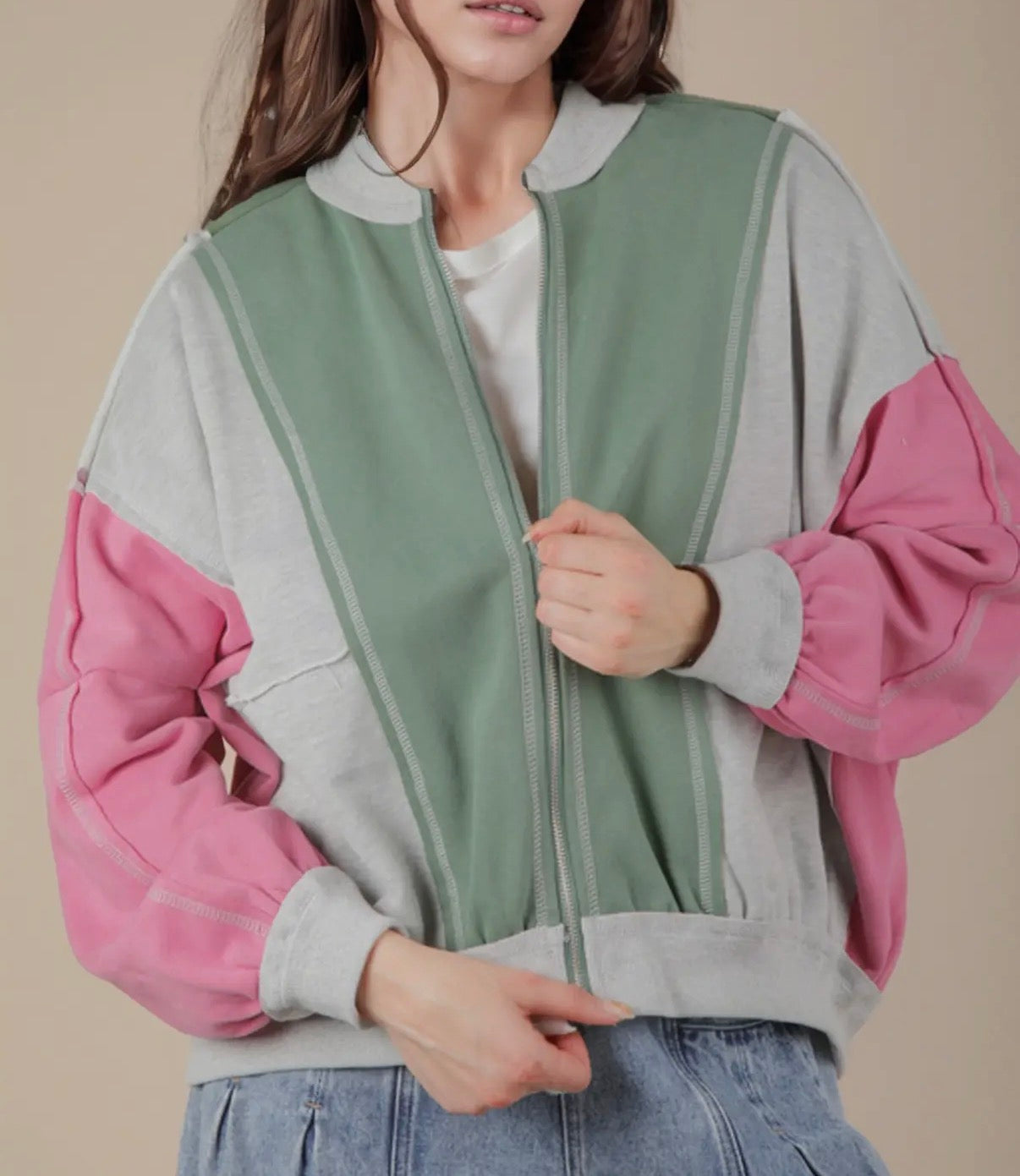 Knit Bomber Jacket | Multicolor