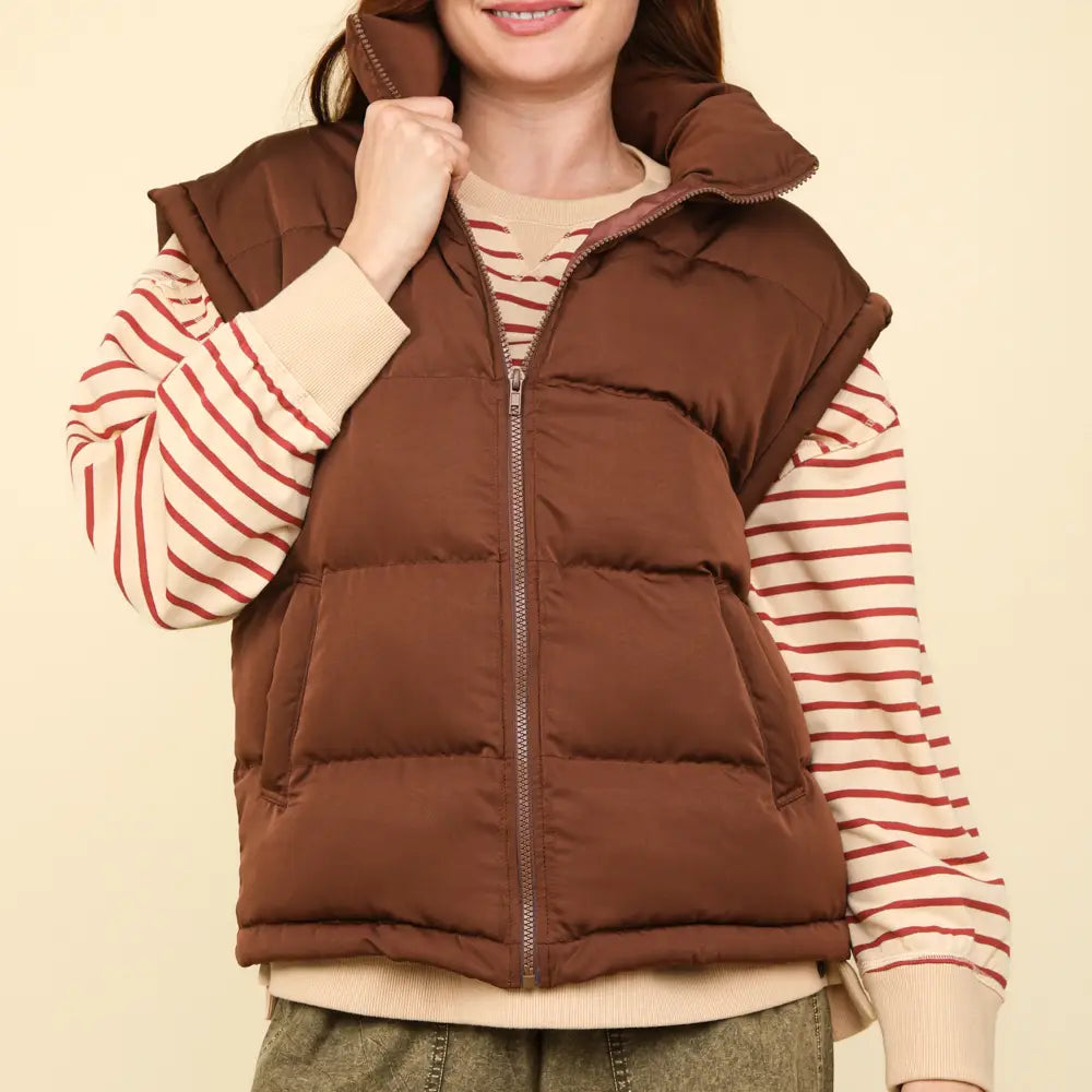 Puffer Vest | Chocolate