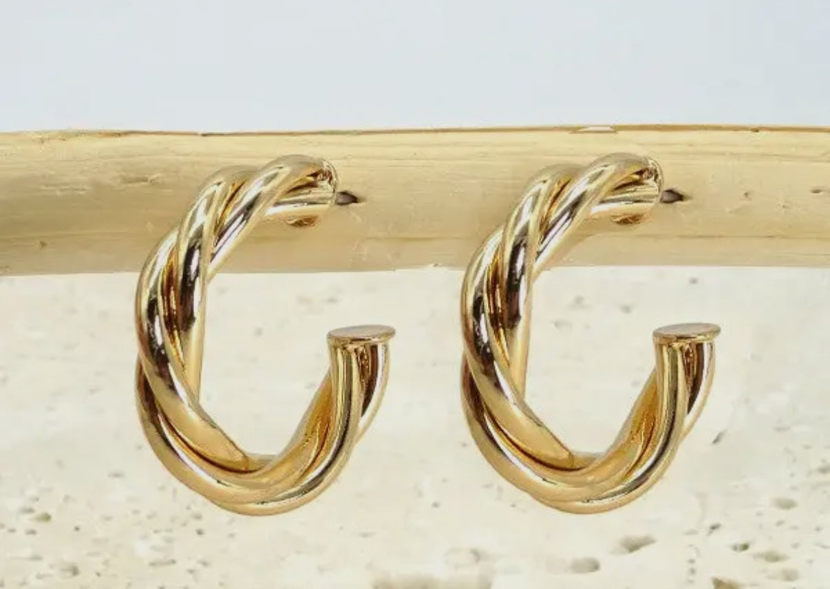 Twisted Hoops | Gold