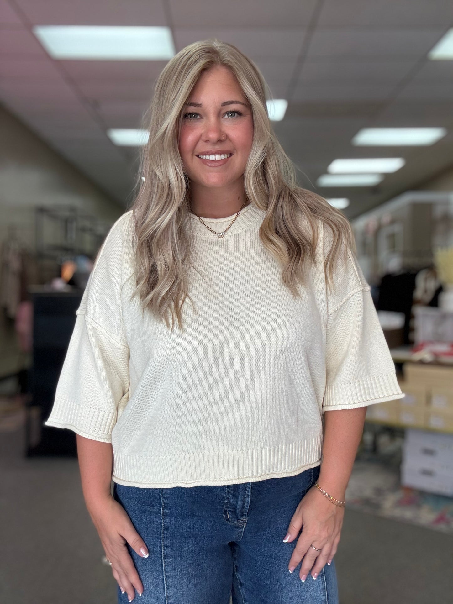 Knit Top | Ivory