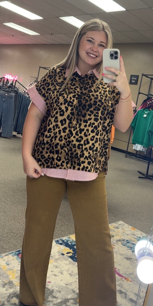 Business Casual Leopard Top