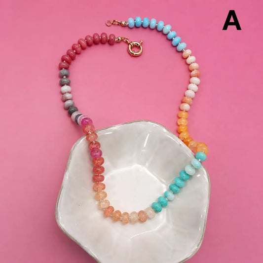 Natural Stone Necklace | Multicolor