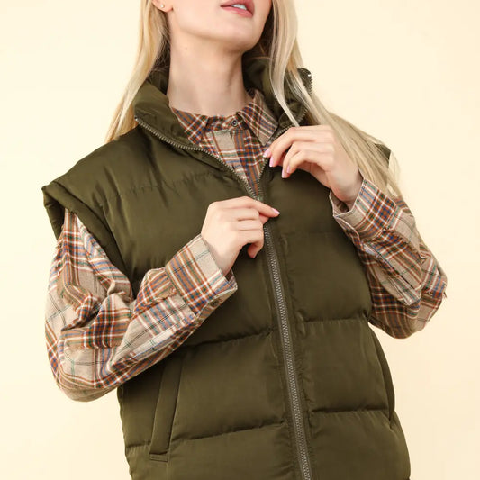 Puffer Vest | Olive