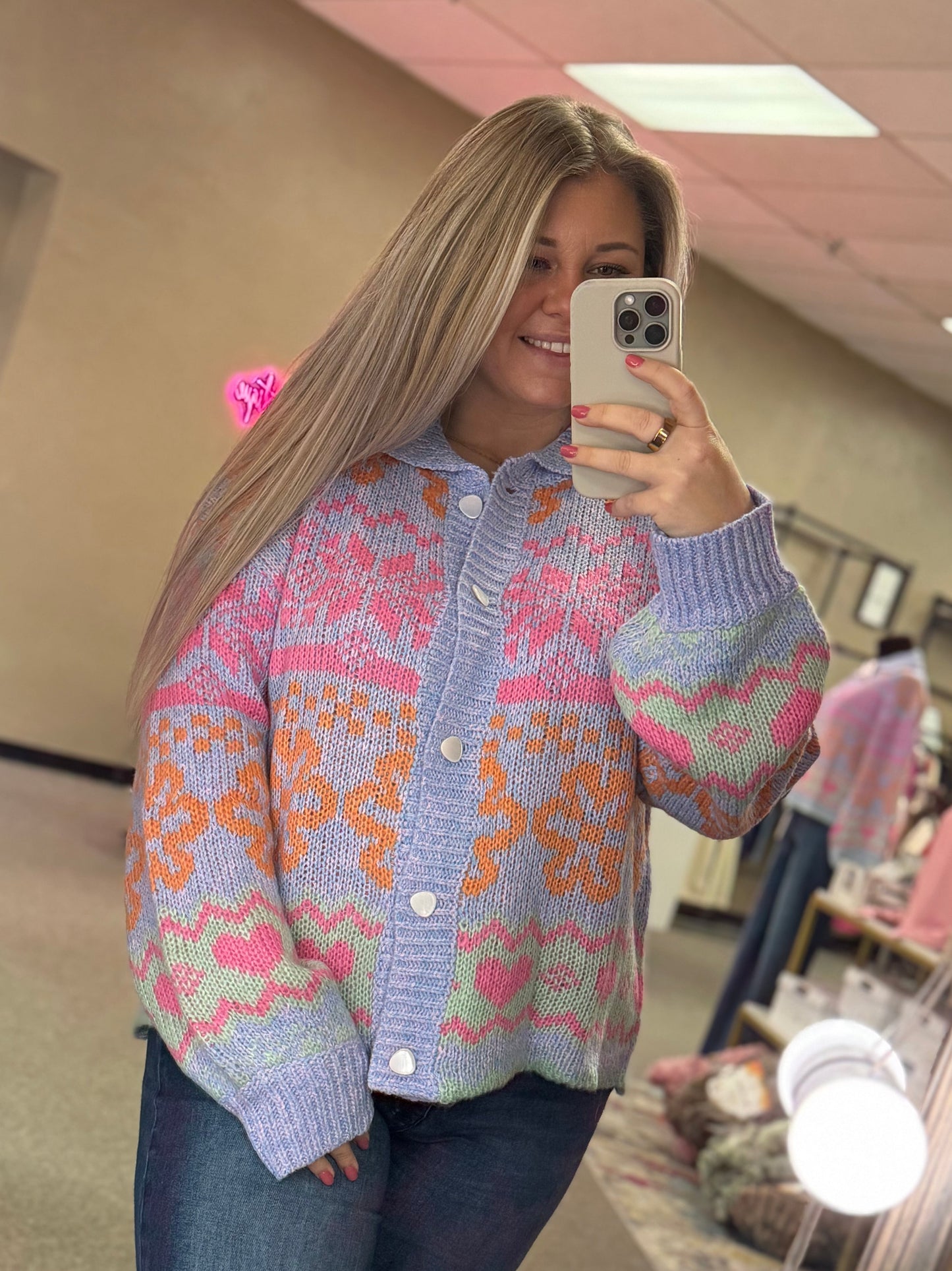 Oversized Button Down Cardigan