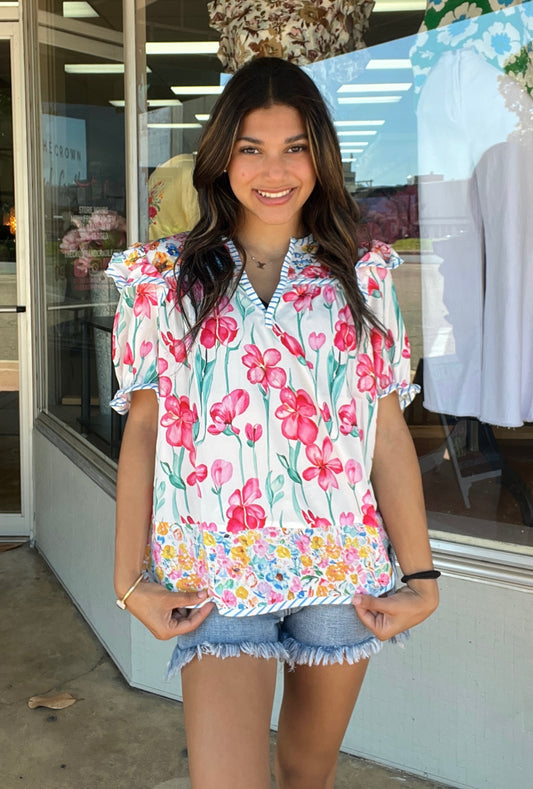Floral Girly Girl Top