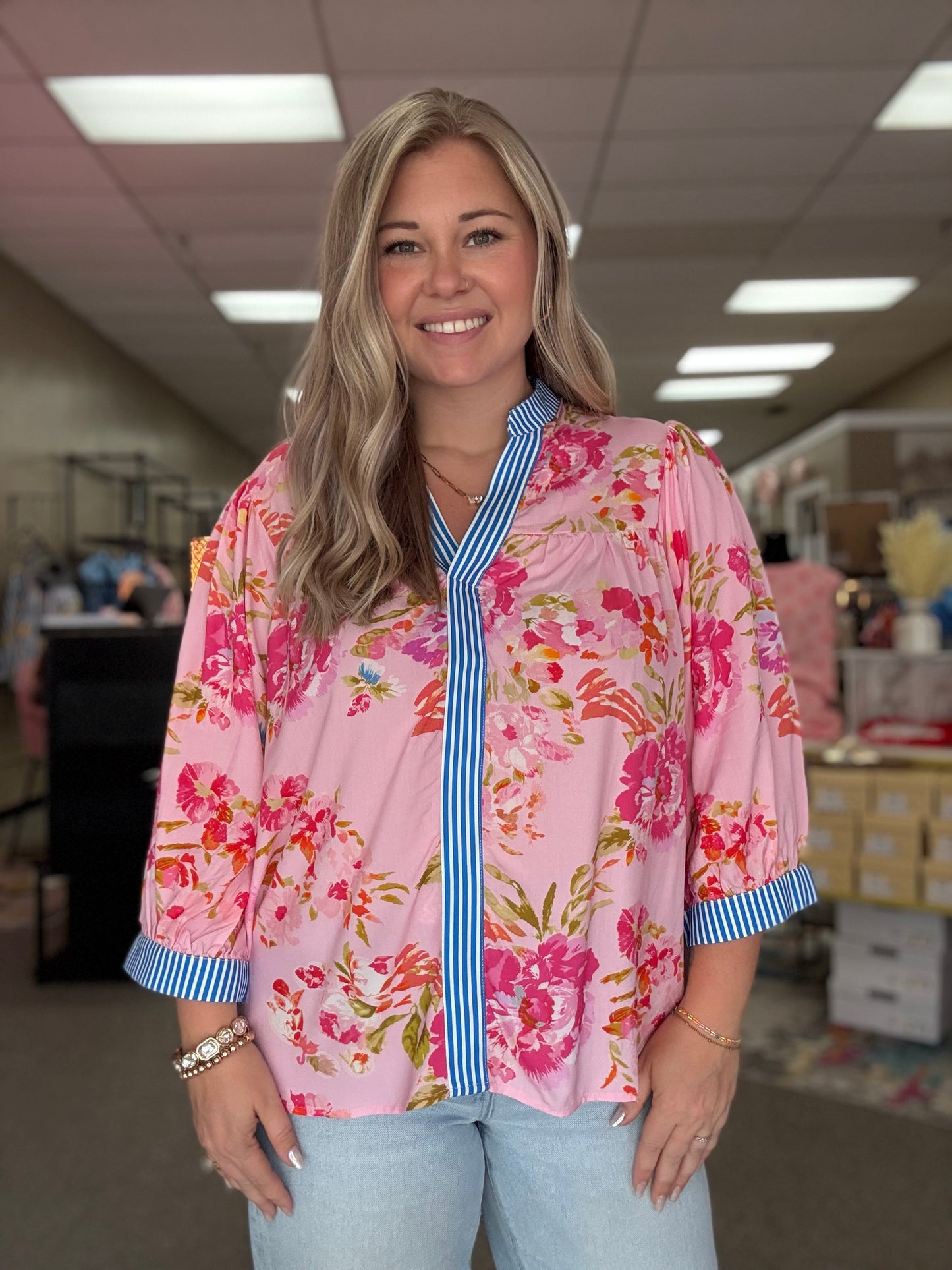 Floral Half Sleeve Top