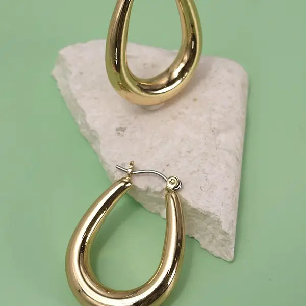 Gold Horseshoe Earring