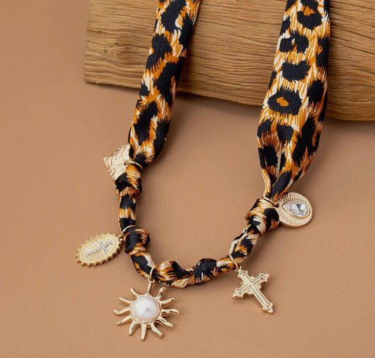 Scarf Necklace | Leopard