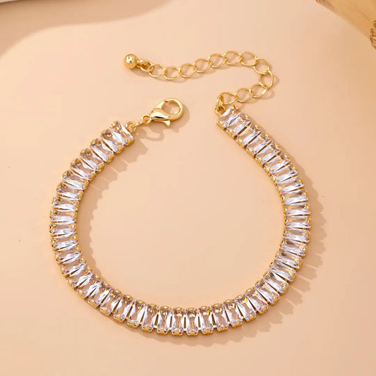 Baguette Crystal Tennis Bracelet