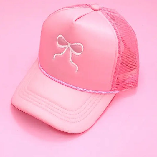 Bow Trucker Hat | Pink