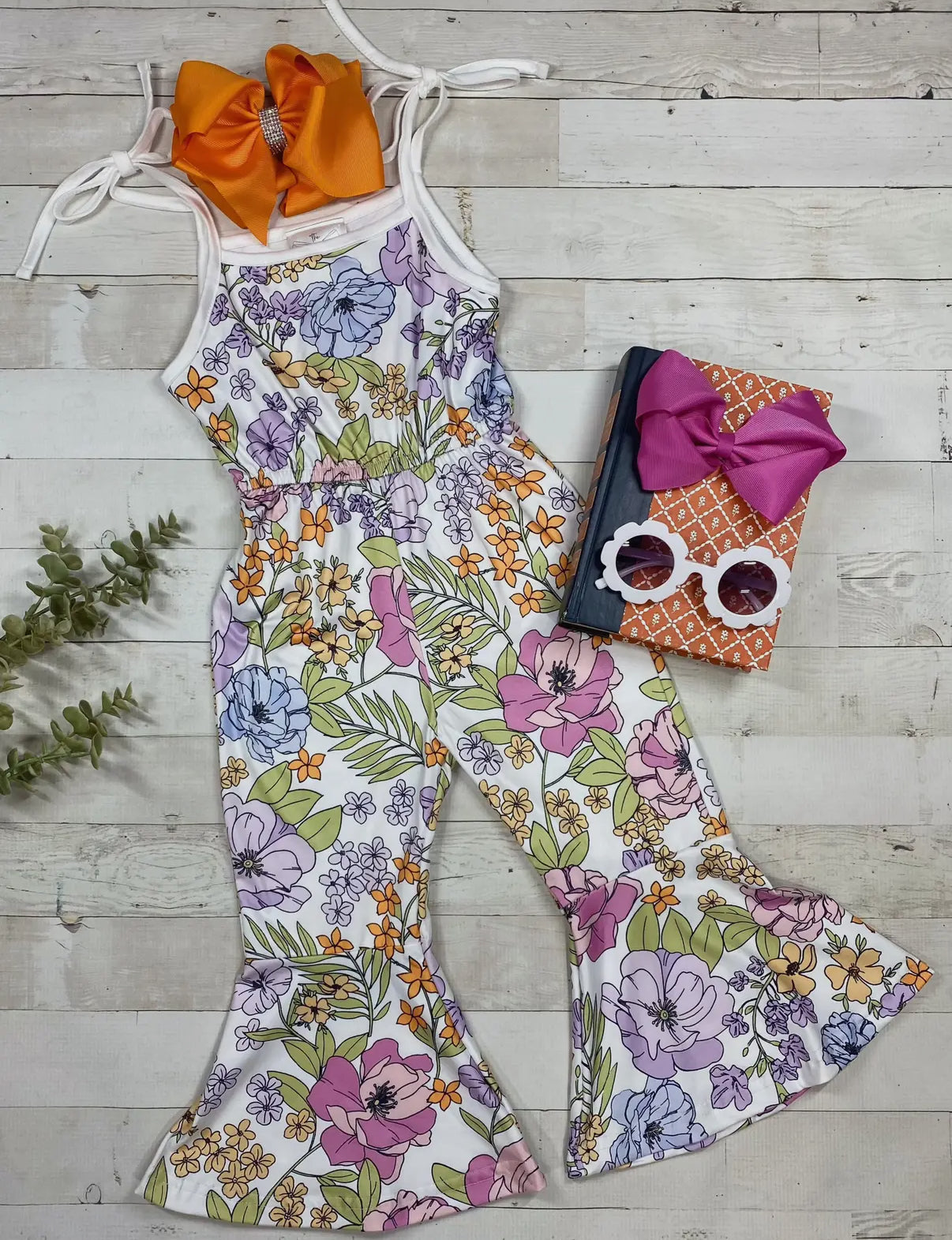 Girls Floral Jumpsuit