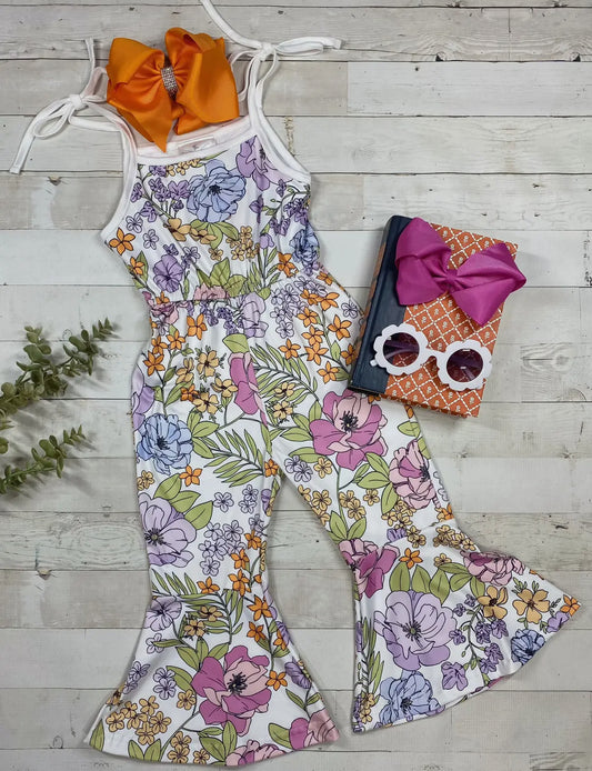 Girls Floral Jumpsuit