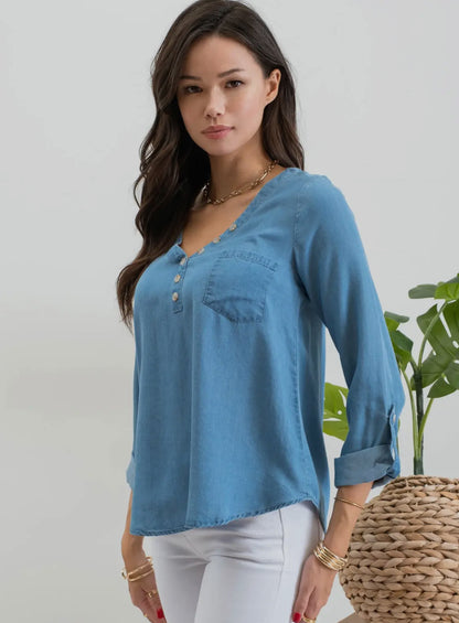 Britt Long Sleeve Chambray